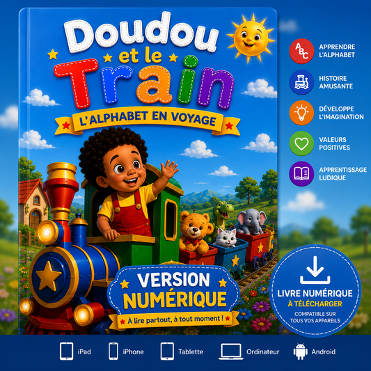 Livret NUMERIQUE "Doudou et le Train – L’Alphabet en Voyage"