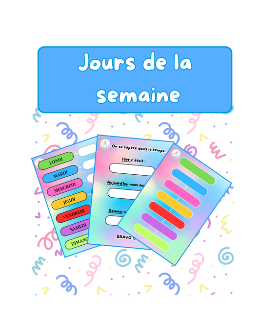 Support: "J'apprends les jours de la Semaine"