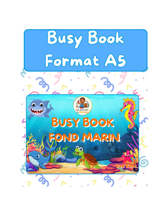 BUSY BOOK spécial FOND MARIN