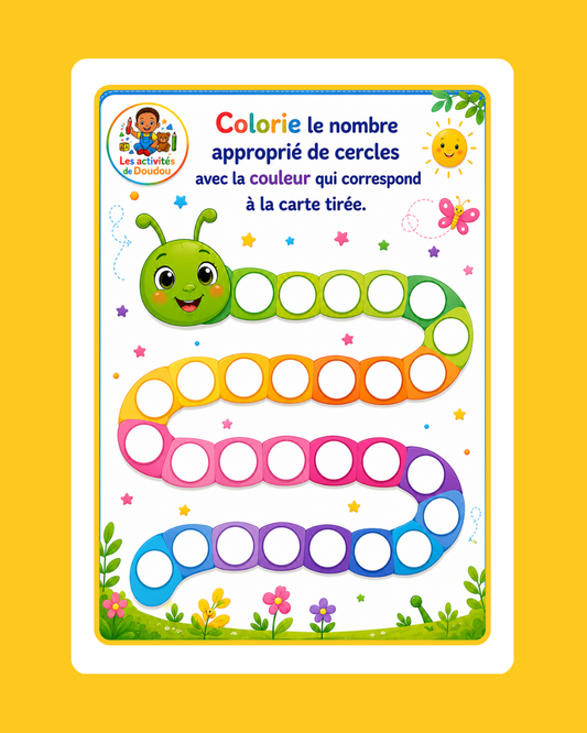 Support NUMERIQUE "Jeu de la chenille"